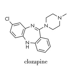 Clozapine Atypical Antipsychotic Drug Molecule