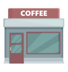 Glass Coffee Shop Icon Cartoon Street