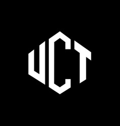 Uct Letter Logo Design With Polygon Shape