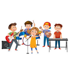 Children Playing Musical Instrument