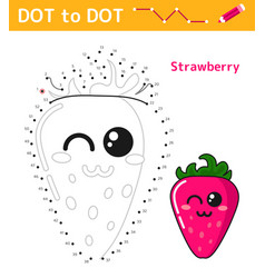 Numbers Game Dot To Dot Game For Kids Strawberry