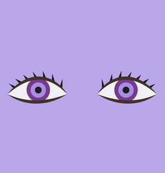 Purple Eyes In Cartoon Style