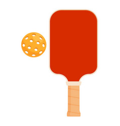 Red Paddle Pickleball Icon Cartoon Mascot