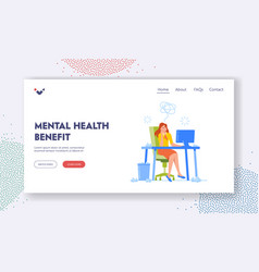 Stress Burnout Landing Page Template Overloaded