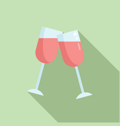 Wine Cheers Icon Flat Drink Hand