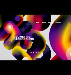 Circles And Round Shapes Landing Page Abstract