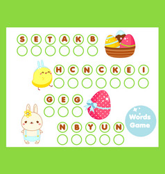 Easter Word Game For Kids And Toddlers