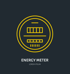 Energy Meter Flat Line Icon Electrical Repair