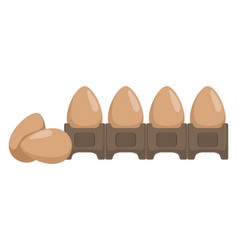 Open Egg Box Carton Pack Cartoon Icon