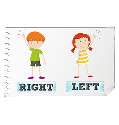 Opposite Adjectives Left And Right Royalty Free Vector Image