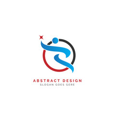 Abstract Success People Logo Design Icon