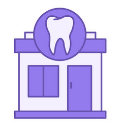 Colored Dental Clinic Icon Dental Office Building