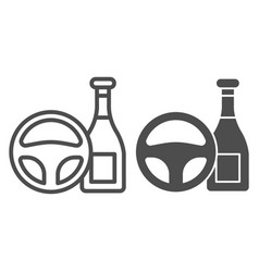 Do Not Drink And Drive Line And Solid Icon