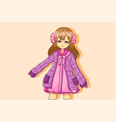 Pretty Girl With Cute Clothes Design