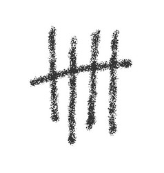 Charcoal Tally Mark Hand Drawn Sticks Sorted