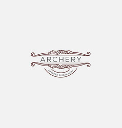 Luxury Wood Bow Logo Design Archery Logo Concept