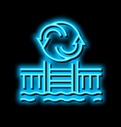 Pool Remodeling Services Neon Glow Icon