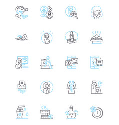 Massage Therapy Linear Icons Set Relaxation