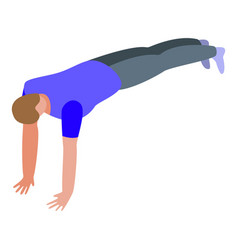 Home Training Push Up Icon Isometric Style