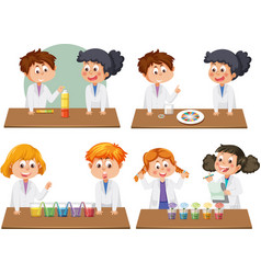 Students With Colour Science Experiments