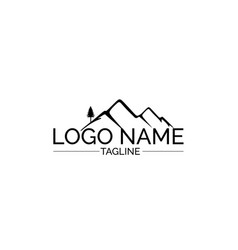 Unique Mountain Hill Logo Design Mountain