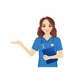 Female doctor set Royalty Free Vector Image - VectorStock