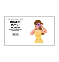 Flat Desssert Donut Woman