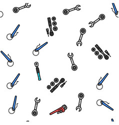 Wrench Tool Spanner Repair Seamless Pattern