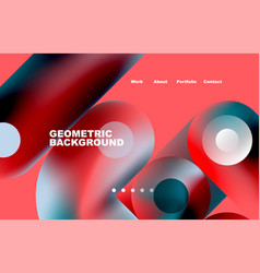 Circles And Round Shapes Landing Page Abstract