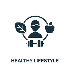 Healthy Lifestyle Icon Simple Line Element