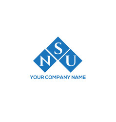 Nsu Letter Logo Design On White Background