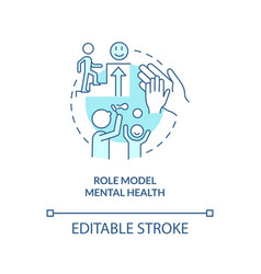 Role Model Mental Health Turquoise Concept Icon