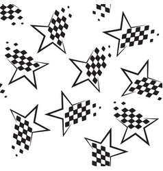 Seamless Race Checkered Flag Labels