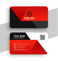 Abstract Red And Black Elegant Business Card