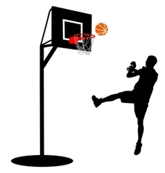 Black Silhouettes Of Men Playing Basketball