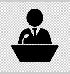 Election Speech Silhouette Icon