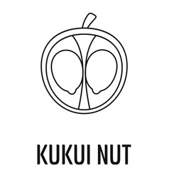 Kukui Nut Icon Outline Style