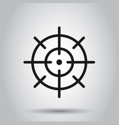 Shooting Target Icon In Flat Style Aim Sniper