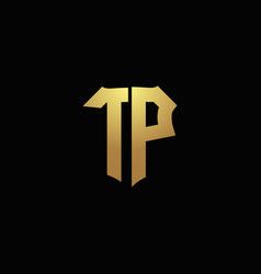 Tp Logo Monogram With Gold Colors And Shield