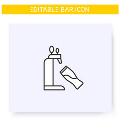 Beer Tap Line Icon Editable