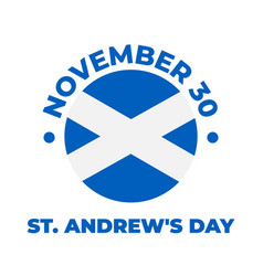 St Andrew S Day Typography Poster Holiday