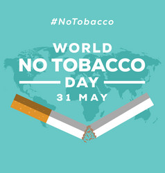 World No Tobacco Day Flat Design