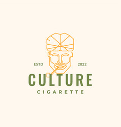 Head Man With Smoke And Turban Logo Design