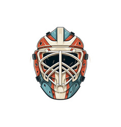 Hockey Goalie Mask Flat