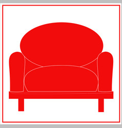 Red Chair From Set Velvet Armchairs