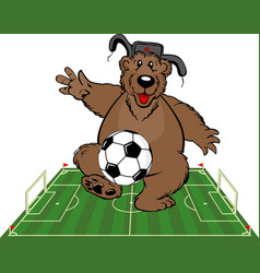 Russian Bear In Football Field