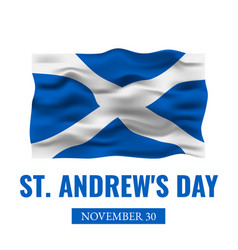 St Andrew S Day Typography Poster Scottish