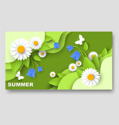 Summer Banner Sale Background Paper Cut