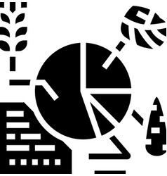 Crop Analytics Smart Farm Glyph Icon