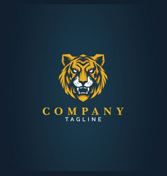 Geometric Tiger Head Logo Template